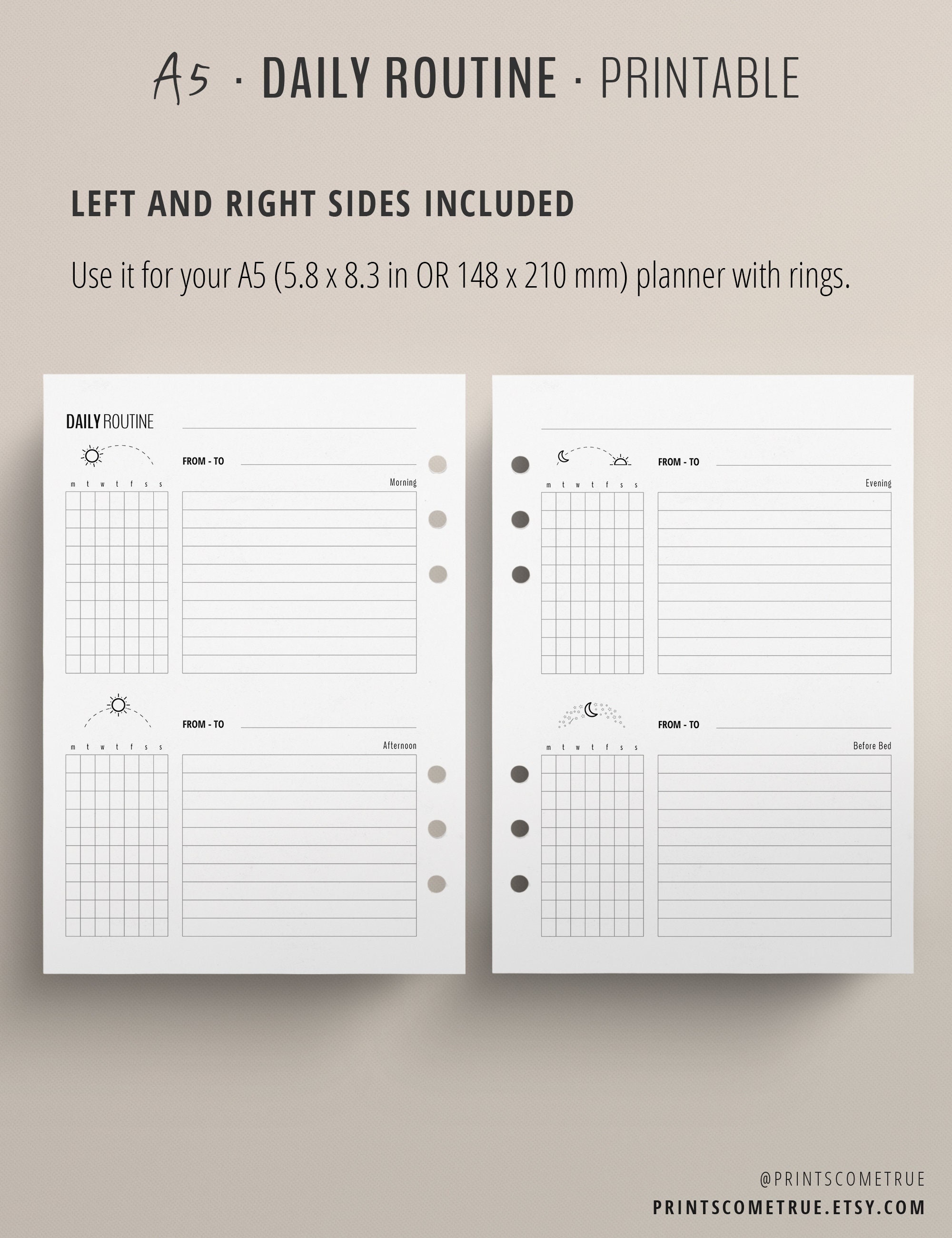 Flylady Daily Routine for Control Journal | Printable Planner Insert ...