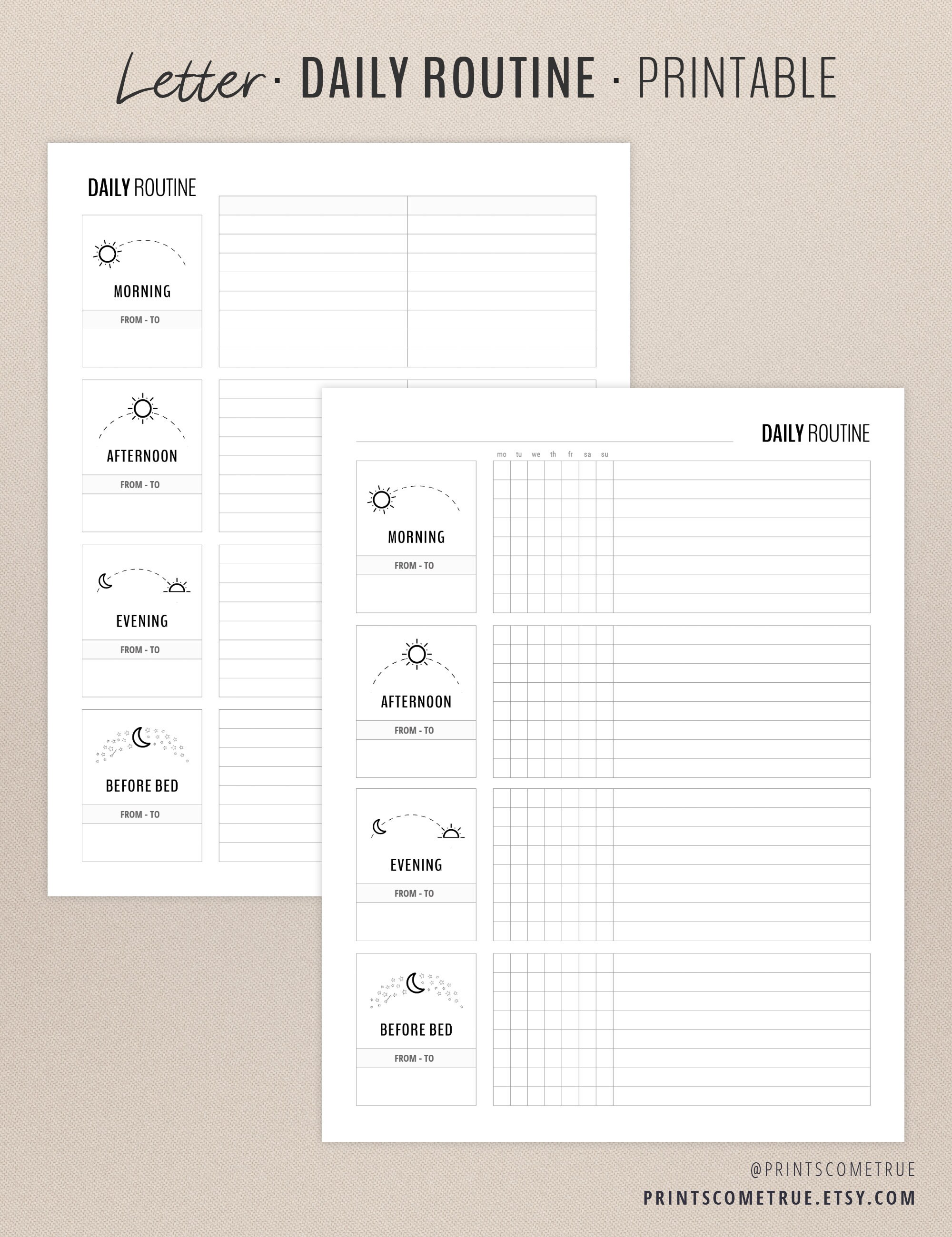 Daily Routine / Flylady Morning Routine Checklist / Habit Etsy