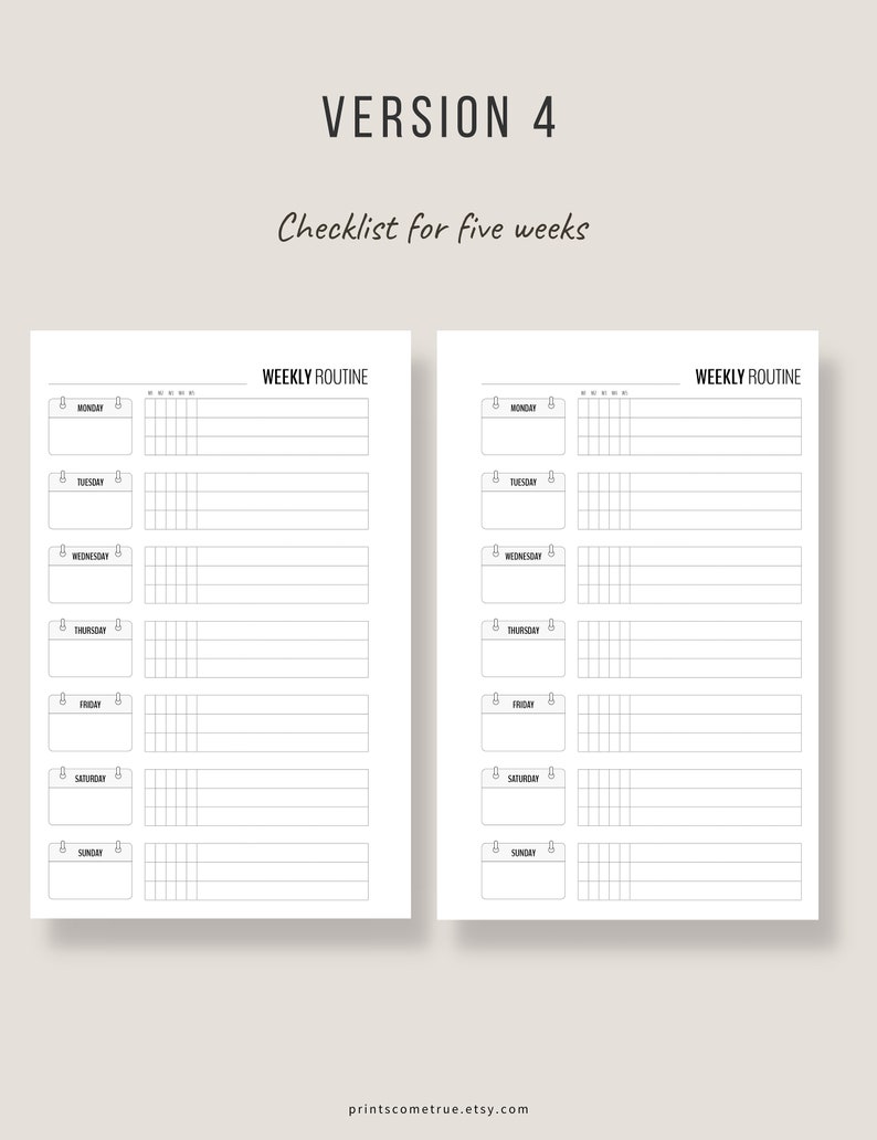 Flylady Weekly Routine Checklist for Control Journal Half Letter ...