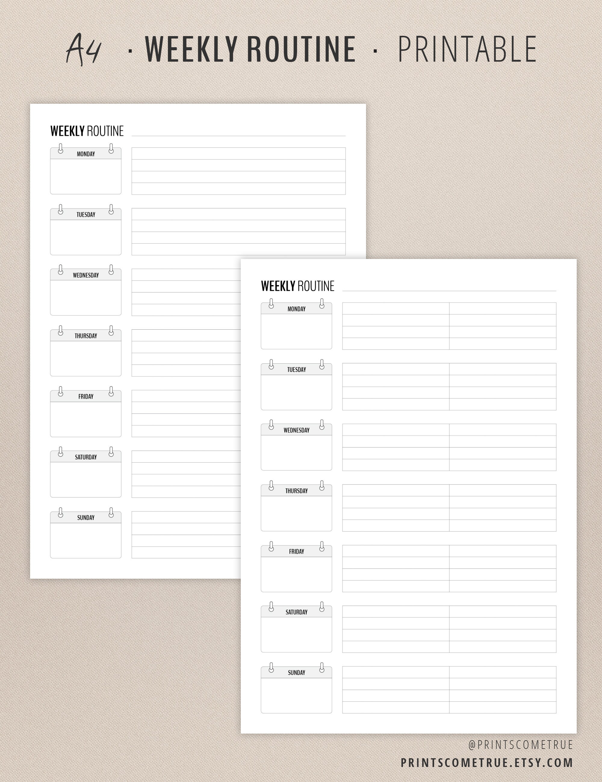 Flylady Basic Weekly Plan for Control Journal Weekly Routine Checklist ...