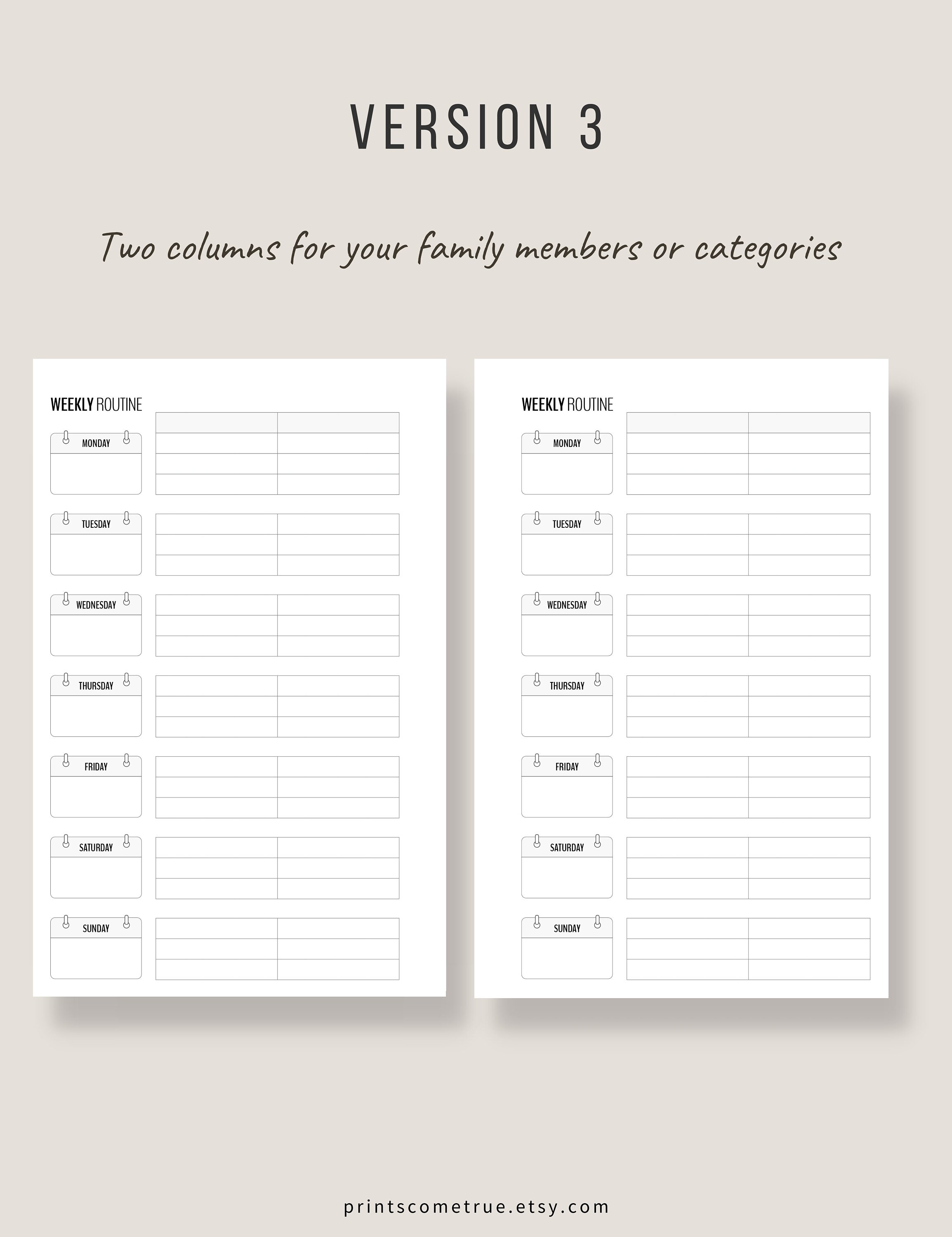 Flylady Weekly Routine Checklist for Control Journal Half Letter ...