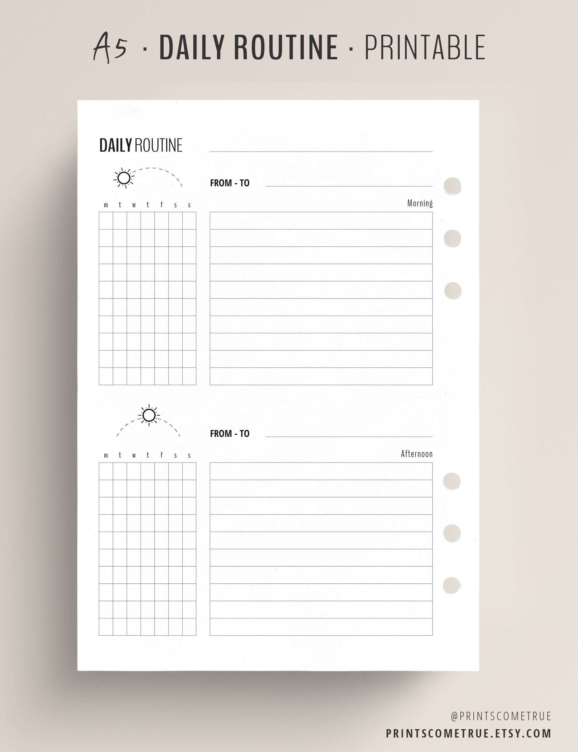 Flylady Daily Routine for Control Journal | Printable Planner Insert ...