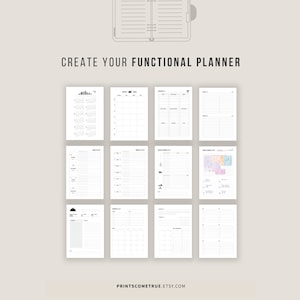 Daily Routine Checklist for Personal Planner, Morning and Bedtime Habit Tracker, Home Management PDF Printables in Minimalist Black White image 10
