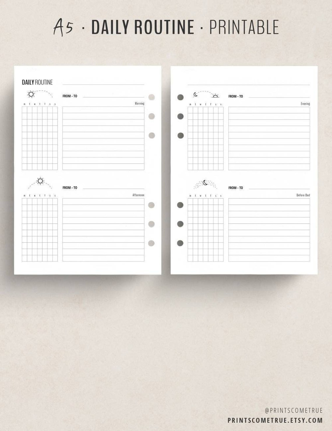 Flylady Daily Routine for Control Journal A5 Printable Planner Insert ...