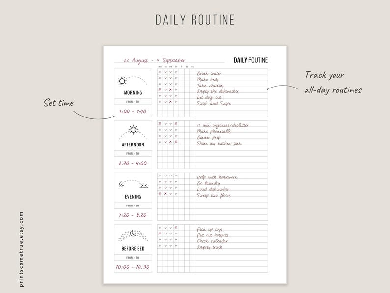 Morning Routine for Flylady Control Journal | ADHD Daily Routine ...