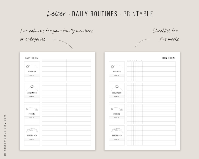 Daily Routine Checklist for Flylady Control Journal Morning - Etsy