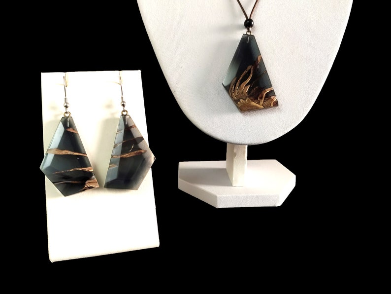 Resin Necklace, Eco Epoxy Jewelry, Perfect Gift, Handmade Necklace Set