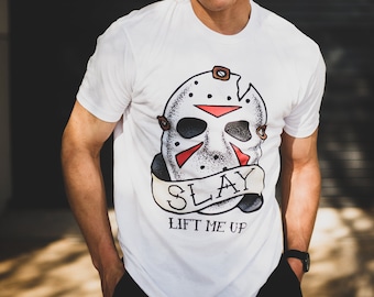 Jason Voorhees Shirt - Friday the 13th - Horror - Slay - Halloween - Jason Mask - Camp Crystal Lake - Slay Shirt - Horror Shirt - T-shirt