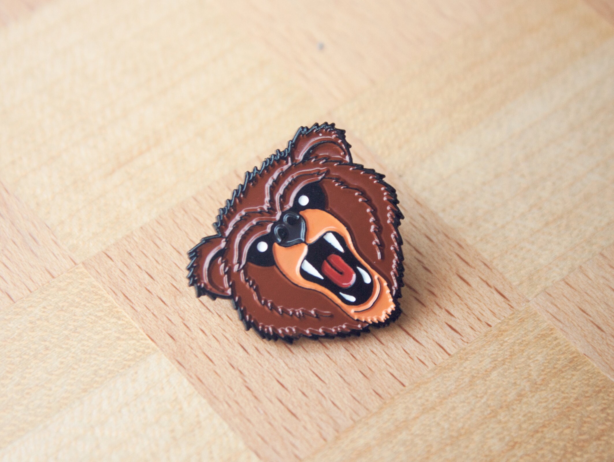 Bear Enamel Pin Grizzly Bear Pin Adventure Pin Animal | Etsy