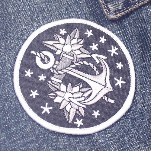 Anchor Patch Nautical Iron on Patch Embroidered Patch Etsy