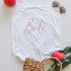 Bride & Bridesmaid Ladies Tank Tops - Bridal Party Tanks - Wedding Tanks - Bachelorette Party Tanks - Bride To Be Tank - Bridal Shirts