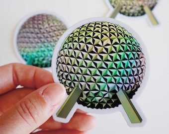Spaceship Earth Epcot Ball Holographic Sticker