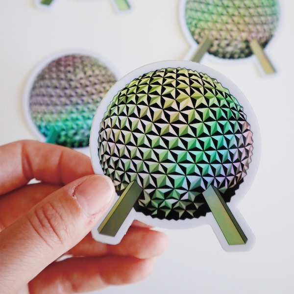 Spaceship Earth Epcot Ball Holographic Sticker