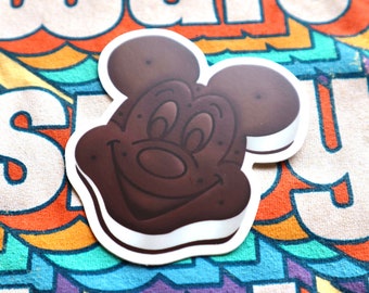 Mickey Ice Cream Sandwich Vinyl Waterproof Sticker