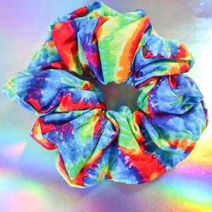 Vibrant or Pastel Tie Dye Scrunchie