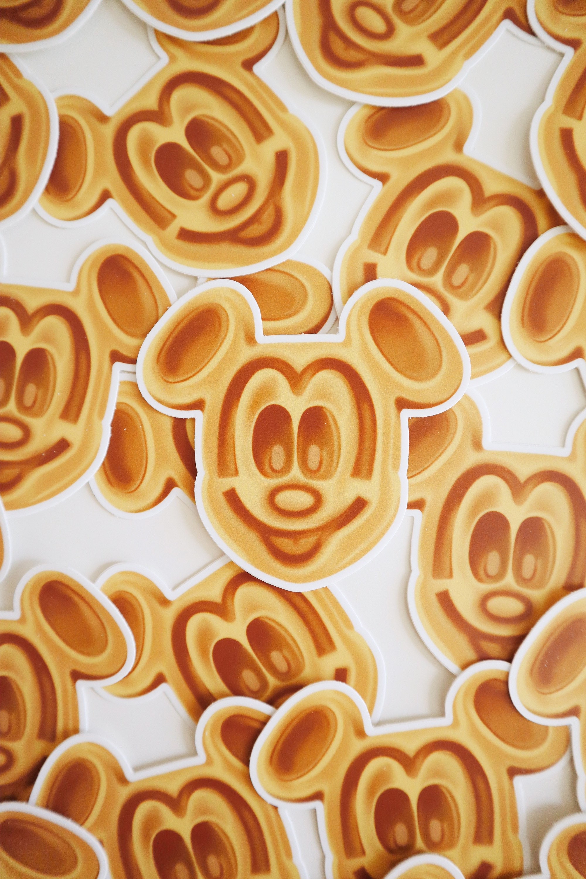 Mickey Waffle Vinyl Waterproof Sticker Etsy UK