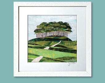 Signed Nearly There Trees Print: Framed Cornwall Landscape Art
