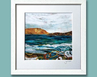 Signed Seascape Print: Abstract Coastal Art, Ready to Hang