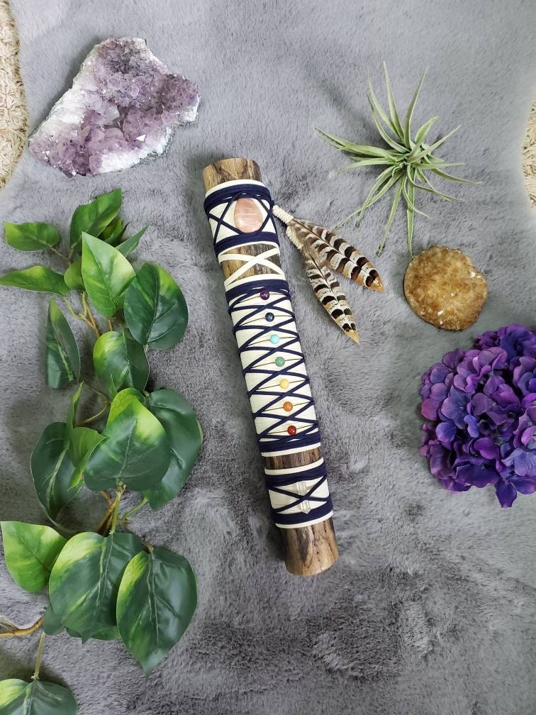 Chakra Rainstick Spirit Stick Crystals Totem Meditation Etsy