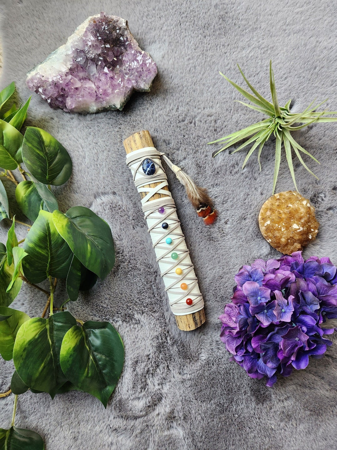 Chakra Rainstick, Spirit Stick, Totem, Chakra Healing, Meditation, Yoga