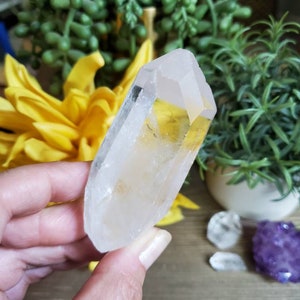 Clear quartz crystal point, 3.87 oz, extra quality, meditation, altar decoration, crystals, healing crystals, natural crystal, #J12