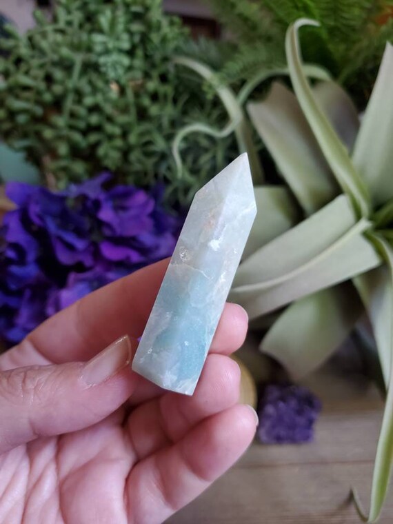 Sky Blue Quartz Tower, Small, Blue Crystals, Crystal Generator