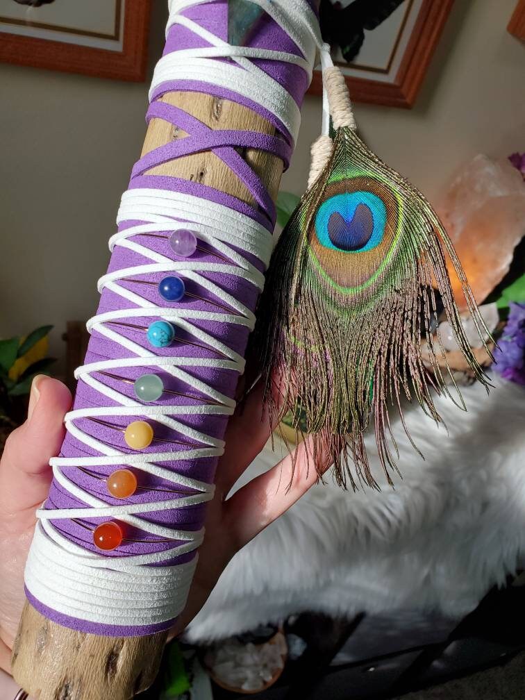 Chakra Rainstick Spirit Stick Totem Chakra Healing Etsy