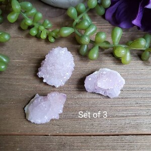 Amethyst spirit quartz, set of 3, lavender, amethyst cactus quartz, natural amethyst, natural stone, fairy quartz, set B