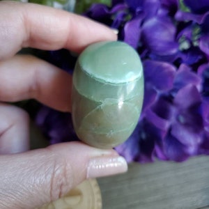 Garnierite palm stone, 2.12 oz, worry stones, good luck stone, self love crystals, healing crystals, heart chakra, #207