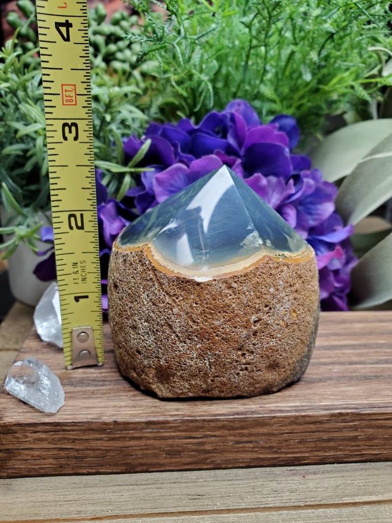 #6 boho chic organic art crystals natural stone Agate top polished over 12 lb blue agate agate art boheme