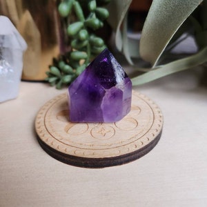 Amethyst tower, 1.37 oz, natural amethyst, crystals, small, crown chakra, meditation, healing crystals, purple, #1