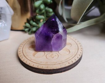 Amethyst tower, 1.37 oz, natural amethyst, crystals, small, crown chakra, meditation, healing crystals, purple, #1