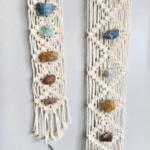 Chakra macrame wall hanging, chakra decor, chakra healing, wall art, meditation, spiritual, healing crystals, yoga decor, chakra stones image 5