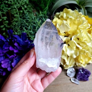 Large clear quartz, over 1/2 lb, extra quality, natural crystal sculpture, large, meditation crystals, healing crystals, organic, #A3