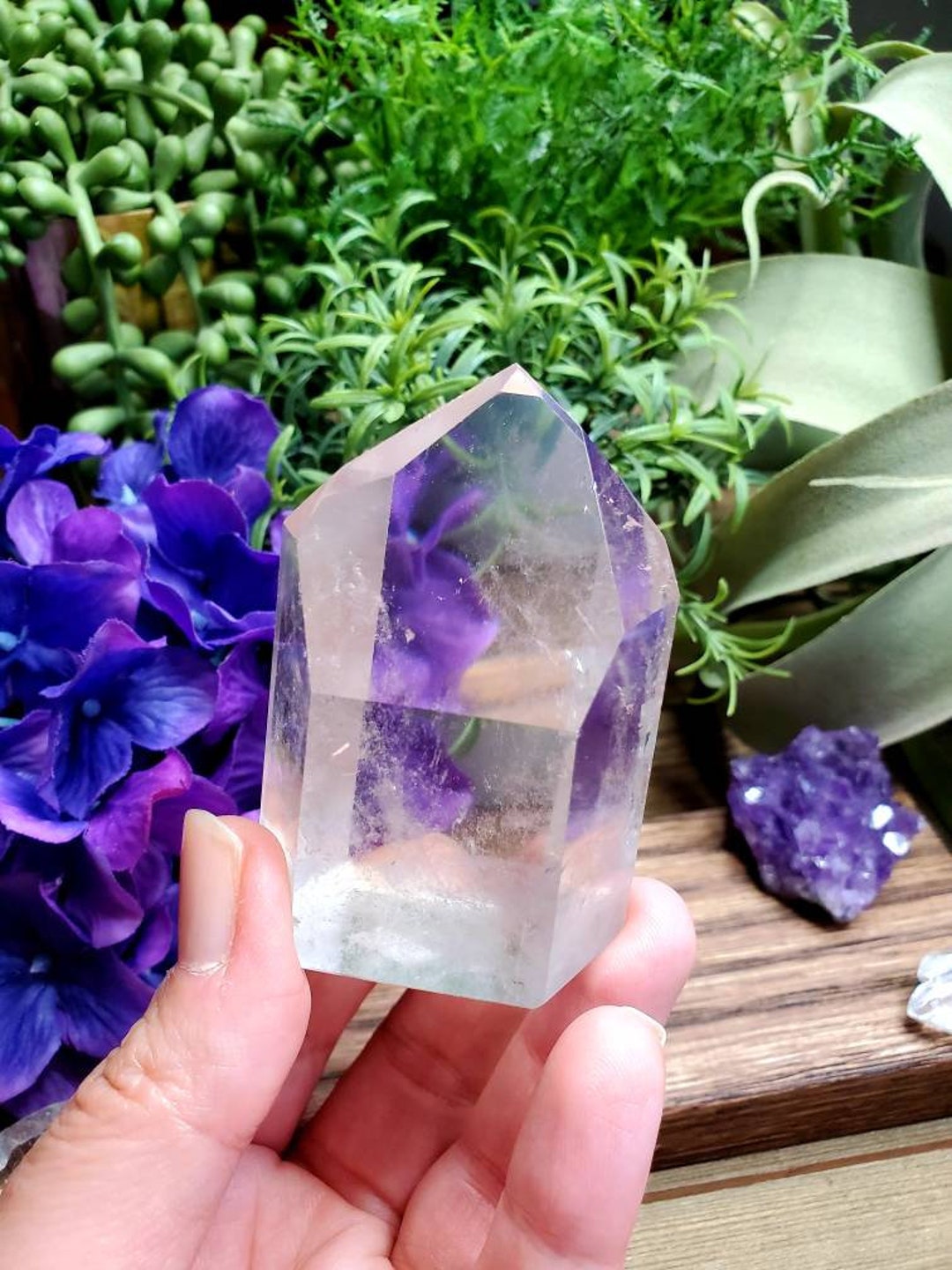 Large Clear Quartz Crystal Generator Quartz Tower Points Etsy