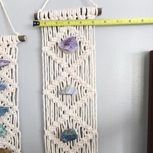 Chakra macrame wall hanging, chakra decor, chakra healing, wall art, meditation, spiritual, healing crystals, yoga decor, chakra stones image 13