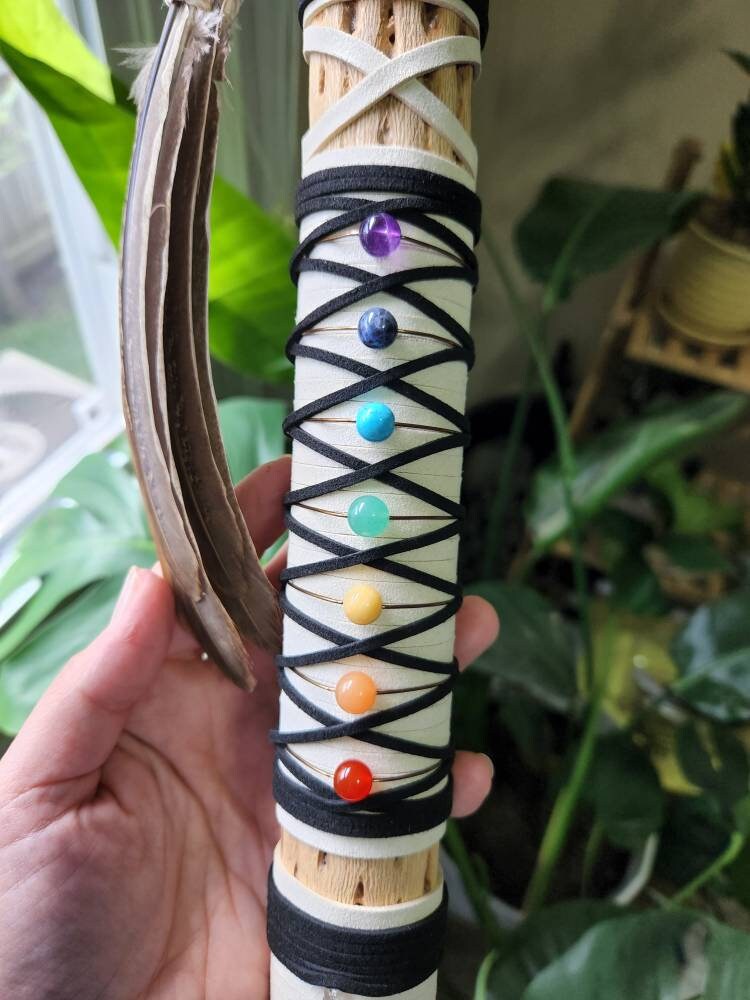 Chakra Rainstick Spirit Stick Crystals Totem Meditation Etsy