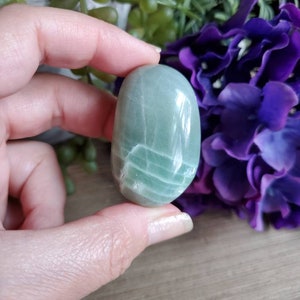Garnierite palm stone, 1.87 oz, worry stones, good luck stone, self love crystals, healing crystals, heart chakra, #202