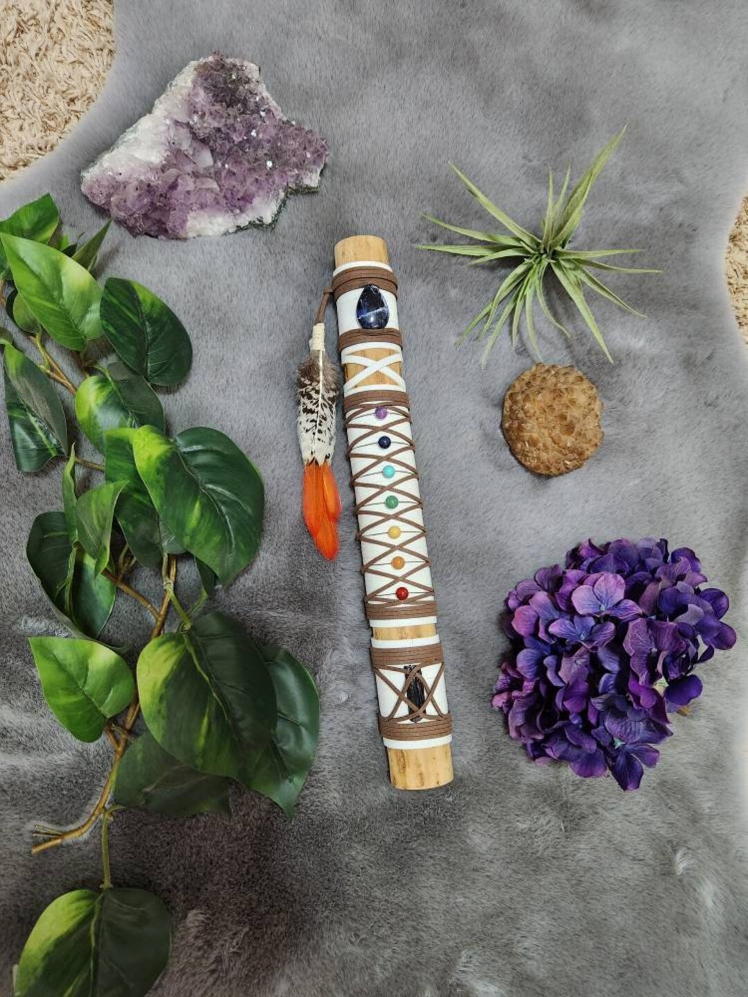 Chakra Rainstick Spirit Stick Crystals Totem Meditation Etsy