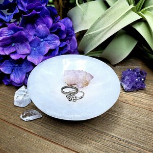 Selenit Ladeschale, Schmuckschale, Kristallschale, Naturstein, Altar dekoration, Heilkristalle, Heilkristalle