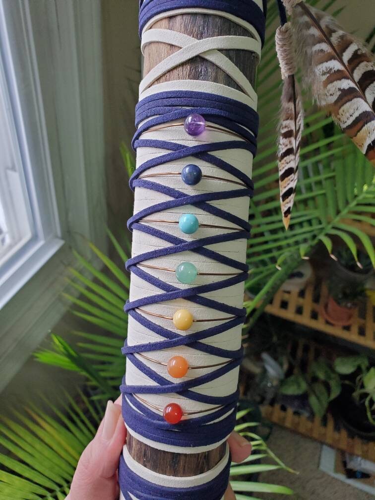 Chakra Rainstick Spirit Stick Crystals Totem Meditation Etsy