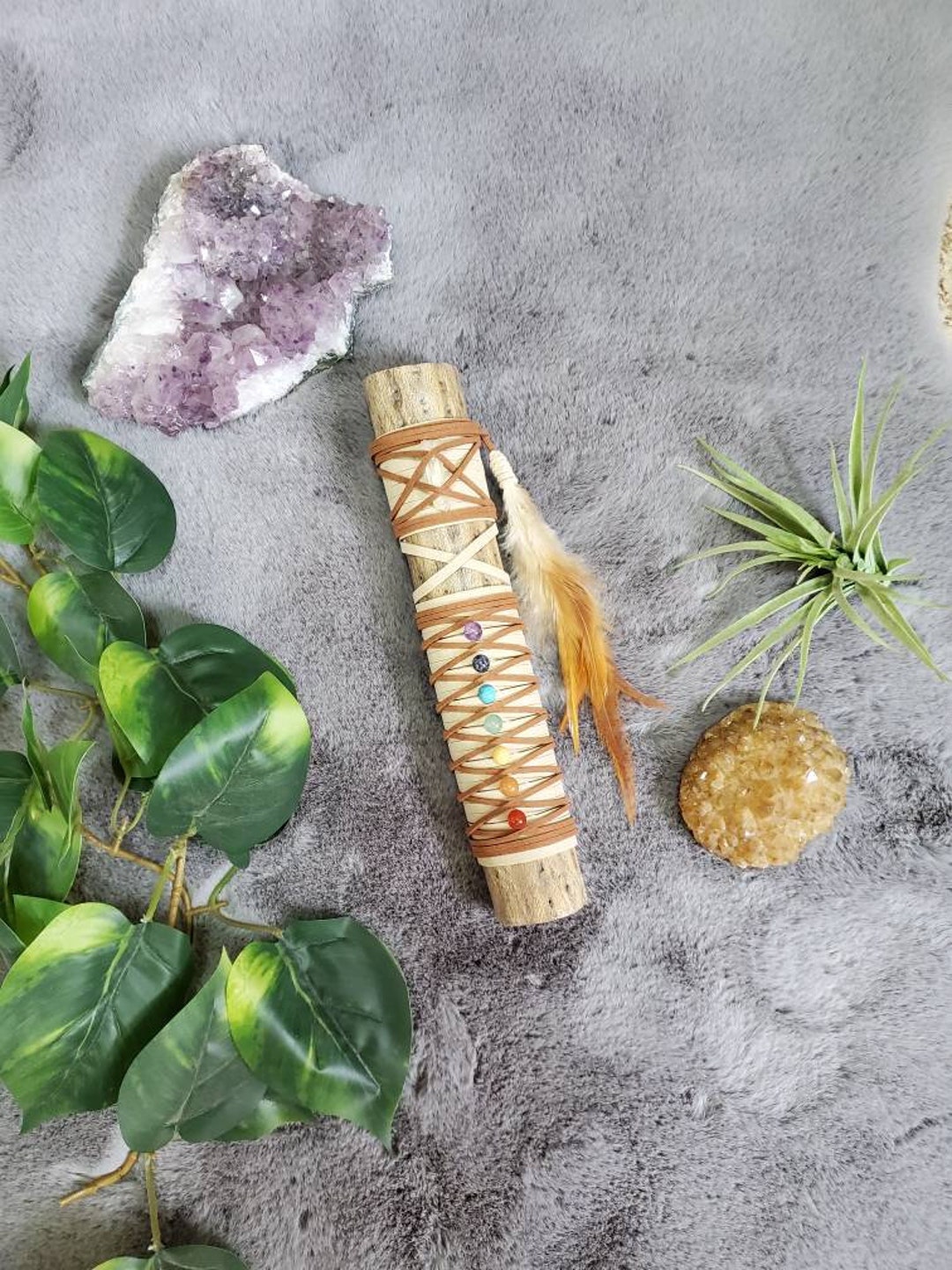 Chakra Rainstick Spirit Stick Totem Chakra Healing Etsy