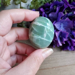 Garnierite palm stone, 1.87 oz, worry stones, good luck stone, self love crystals, healing crystals, heart chakra, #200
