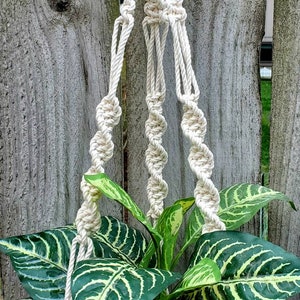 Macrame plant hanger, boho decor, bohemian, rustic, cottage chic, boho chic, hanging planter, urban jungle, plant lady image 4