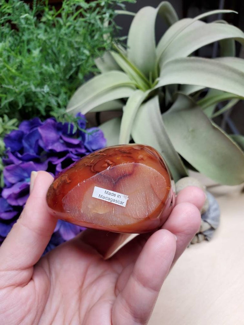 Carnelian freeform, 11.75oz, large, crystals, chakra stones, courage, red stone, altar decoration, meditation crystals, root chakra, 2 image 7