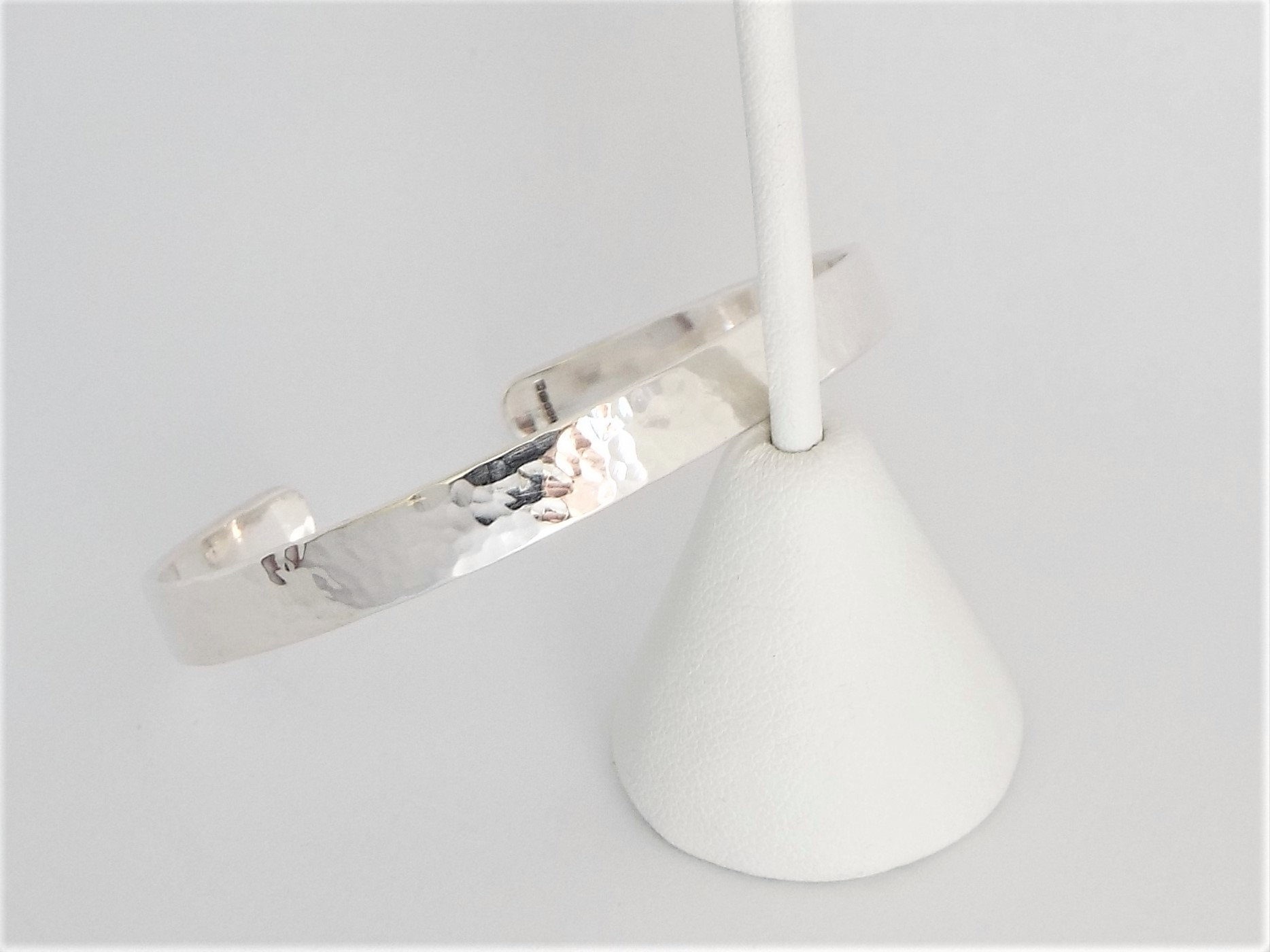 Hammered silver cuff bracelet personalized gifts for her etsy