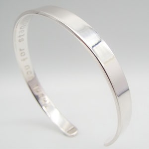 Silver Cuff Bracelet - Sterling Silver Personalized Gifts