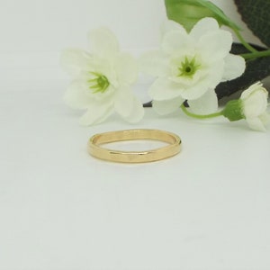 Hammered Gold Wedding ring - 9ct Yellow Gold - Promise Ring - Handmade to order