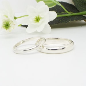 Sterling Silver Ring Set - His and Hers - Handmade