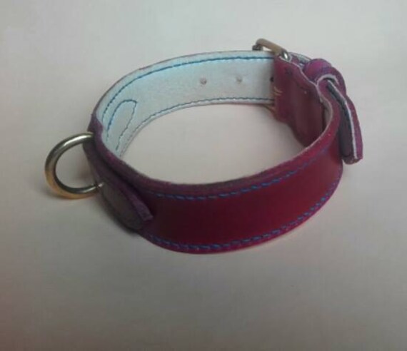 Collier en Cuir de Haute Qualité Doublé et Entièrement Cousu Main